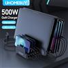 UHOMEBUY Caricatore USB C da 500 W Stazione di ricarica GaN a 10 porte Supporto PD 100 W Ricarica rapida per MacBook Pro iPhone Samsung Laptop Tablet