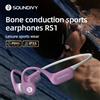千声 SOUNDIVY RS1 Auricolari da nuoto impermeabili IPX8 a conduzione ossea aperta Auricolari da appendere all'orecchio con memoria da 32 GB
