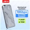 JEYI M.2 2280 NVMe SSD (10 Gbps) Custodia con chip RTL9210 Supporto USB 3.2 Trim Custodia per disco rigido esterno con guscio in alluminio Mecha