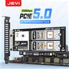 JEYI Scheda adattatore JEYI due in uno da PCIe 5.0 a M.2 NVMe 256 Gbps, supporta slot X8/X16 per SSD NVME 2280/60/42/30, supporta RAID 0