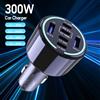 URVNS Caricabatteria da auto 300W 140W ricarica rapida PD3.1 QC4.0 caricabatteria da telefono USB tipo C per Starlink MacBook iPhone 16 15 Samsung Xiaomi Laptop