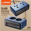LDNIO Caricatore rapido Cube Power Strip 2M Cavo di prolunga elettrico 45W Tipo C Stazione di ricarica Us UK Eu Kr Adattatore spina USB