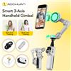 AOCHUAN Smart P2 Stabilizzatore cardanico portatile magnetico a 3 assi con tracciamento AI e asta di prolunga per giunto cardanico per smartphone iphoen
