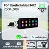 Barlckxs Auto Multimedia 6.86 "1 Din Android Radio per Skoda Fabia 1 I MK1 2000-2007 Android Auto Stereo Unità di Testa Carplay Autoradio GPS