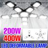 CanLing 400W LED E27 Lampadina Lampada da garage Faretto pieghevole deformabile Bianco freddo/caldo AC100-277V per magazzino domestico Officina Seminterrato
