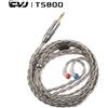 CVJ TS800 Cavo di aggiornamento audio HIFI Auricolari Cavo a otto fascette placcato argento per 2,5/3,5/4,4 mm