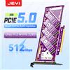 JEYI Scheda di espansione JEYI PCIe 5.0 X16 Quad M.2 a 4 alloggiamenti - NVMe RAID 0/1/5/JBOD | Velocità 512Gb/s | 8 TB per SSD | Compatibile con PCIe 4.0/3.0
