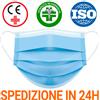Polonord Adeste Mascherina chirurgica monouso a 3 strati Tipo IIR resistente agli spruzzi. Confezione da 50 pezzi (5 buste sigillate da 10 mascherine). Certificato CE, iscritto RDM. Oltre 20.000 pz.