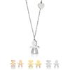 inSCINTILLE Collana Donna in Acciaio Inossidabile con Ciondolo Bebè e Cristalli Strass (Bimbo Argento)