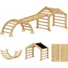 AIYAPLAY Struttura da arrampicata indoor 9-in-1, rampa, scivolo, scala, lavagna, per bambini piccoli, legno | Aosom Italy