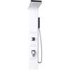 LANERI Pannello doccia idromassaggio in alluminio verniciato a polvere finitura bianco opaco (fronte) e nero opaco (fianco)
