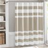 Madison Park Tenda da doccia, tessuto a nido d'ape, design a pezzi con gestione dell'umidità Scotchgard, qualità spa di alta qualità, tende da doccia moderne per bagno, larghezza 274,3 x 182,9 cm,