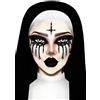 Leg Avenue EYE038 01122 Occhiali per Travestimenti, Malvagio Nun Nero, Taglia Unica Donna