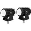 Huairdum Faretto per Motocicletta Faro di Guida a LED IP67 Impermeabile Abbagliante Anabbagliante Doppio Colore Lunga Durata con Interruttore Sul Manubrio per SUV per UTV