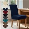 Deconovo Coprisedie con Schienale 4 Pezzi Elasticizzati Lavabili Antigraffio per Gatto, Fodere Universali per Sedie Moderne da Sala da Pranzo, Cucina, Soggiorno, Festa, Blu Navy
