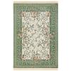 Nouristan Naveh Orient - Tappeto da soggiorno a pelo corto con frange, vintage, in velluto orientale, per sala da pranzo, soggiorno, camera da letto, colore crema, verde, 160 x 230 cm, rayon, 160 x