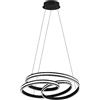Trio Leuchten TRIO, Sospensione, Nuria incl. 1 x LED,SMD,60,0 Watt,2300+3000+4000K,7200 Lm. Corpo: metallo, nero opaco Ø:60,0 cm, altezza: 150,0 cm