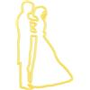 Nellie's Choice, Fustella di Forma Coppia di Sposi, 6.3 x 9.9 cm, per Creare Biglietti, Natale, Scrapbooking, Fai da Te, DIY, Giallo, 63x99mm