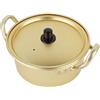 Segutage Korean Ramen Noodles Pot, pentola in alluminio ramen, con coperchio, doppia maniglia, piccola pentola per salsa per cucinare (16cm)