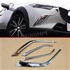 MIHUMOE Striscia di copertura fendinebbia cromata anteriore per Mazda CX-3 CX3 DK 2016-2021 2022 2023 2024 accessori paraurti Trim