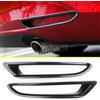 MIHUMOE 2 pz in fibra di carbonio paraurti posteriore fendinebbia decorazione copertura lampade Trim per Mazda 3 Sedan 2019 2020 2021 2022 2023 2024 nero