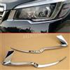 MIHUMOE 2 pezzi cromato faro testa striscia di luce finiture copertura per Subaru Forester SK 2019 2020 2021 accessori esterni per auto