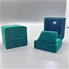 Astuccio Anello Orecchino Con Led Velluto Verde