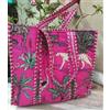 Fatto a mano Borsa tote bag trapuntata in cotone fatta a mano borsa shopping donna