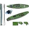 Tahe - Bic Sport Canoa Rigida Java Fishing 108946 + Pagaia Touring-1 Fissa + Schienalino Standard TAHE / Bic Sport