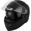 JDC Casco da Moto Integrale - Doppia Visiera Retrattile ECE 22.06 - SABRE - Nero opaco - L