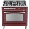Lofra PRG96MFT/C Cucina Elettrico Gas Borgogna - PRONTA CONSEGNA