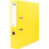 Raylu Paper - Raccoglitore con anelli, raccoglitore a dorso largo 75 mm, raccoglitori per ufficio a 2 anelli con leva di apertura morbida e porta carte personalizzabili. (A4, Giallo)