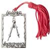 Bomboniere 12X Laurea INGEGNERIA Ciondolo Cornice con Compasso 5.5 cm
