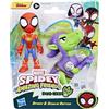 SPIDEY AND HIS AMAZING FRIENDS Hasbro Marvel Spidey e i Suoi Fantastici Amici, Dino-Web, Set di Action Figure di Spidey e Goblin Raptor