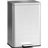 HOMCOM Cestino della Spazzatura 20 L a Pedale con Coperchio Softclose, Secchio Interno Rimovibile Argento, 34,2 x 30,6 x 44,2 cm | Aosom Italy