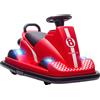 AIYAPLAY Autoscontro per bambini, ruotabile a 360 gradi, volante, luci LED, funzione musicale, 3-8 anni, Rosso | Aosom Italy