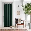 XTMYI Tende per porta scorrevole in vetro, 203 cm di lunghezza, con occhielli, tenda singola per isolamento acustico, tende oscuranti per camera da letto, ingresso, soggiorno, colore: verde smeraldo scuro