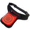 furein Marsupio in tessuto casual con motivi etnici, 3 tasche con chiusura a zip, taglia unica, tracolla regolabile (18 x 16 x 3 cm) Nero Mb-1 rosso
