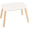 ATMOSPHERA Tavolo Buldy, L. 68,5 cm, P. 46,5 cm, H. 43 cm, piano reversibile, bianco, tavolino giochi bambini