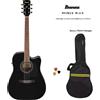 IBANEZ PF15ECE BK BLACK Chitarra Acustica NERA Amplificata Cutaway con Borsa