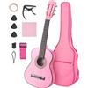 Uimoso Kit Chitarra Classica 780 mm per Principianti con Corde in Nylon Rosa