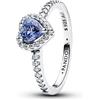 Pandora Anello da Donna in Argento con Cuore in Rilievo, 198421C05, 54/17,2, Argento Sterling, Cristallo Zirconia cubica