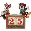 ♥ DISNEY TRADITIONS JIM SHORE CHRISTMAS COUNTDOWN TOPOLINO MINNIE 6013057 ENESCO