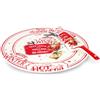 Fade Chocolat Piatto Torta di Natale con Paletta D 30 Cm Bianco Rosso