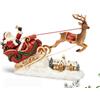 Fade Xmas Town Babbo Natale con Slitta 37,5 x 10 x 26 Cm Poliresina Multicolor