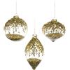 GOODWILL Pendente Di Natale Decoro Foglie E Lustrini Cm 10