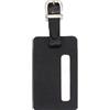 ALASSIO JSA Universal Leder Kofferanhänger, Gepäckanhänger mit Sichtfeld ca. 11,5 × 7 cm Etichetta per valigie 12 centimeters Nero (Schwarz)