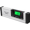 Neoteck 225mm/10inch Livello Magnetico Digitale con Indicatore Audio Righello di Livello Digitale in Lega di Alluminio con Base Magnetica Strumenti di Misura Angolo Indicatore Grande Schermo LED