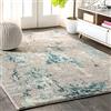 Jonathan Y CTP103A-8 Pop Contemporaneo Moderno Astratto Astratto Tappeto per Interni sbiaditi Vintage, Transizione, Pulizia di Bohémien, Soggiorno, Non spargimento, Blu/Grigio, 240 cm X 300 cm
