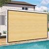 QOFLY Rete ombreggiante da giardino, 3 x 3 m, beige, con occhielli, 85%-90% resistente ai raggi UV, per giardino, serra, fienile esterno